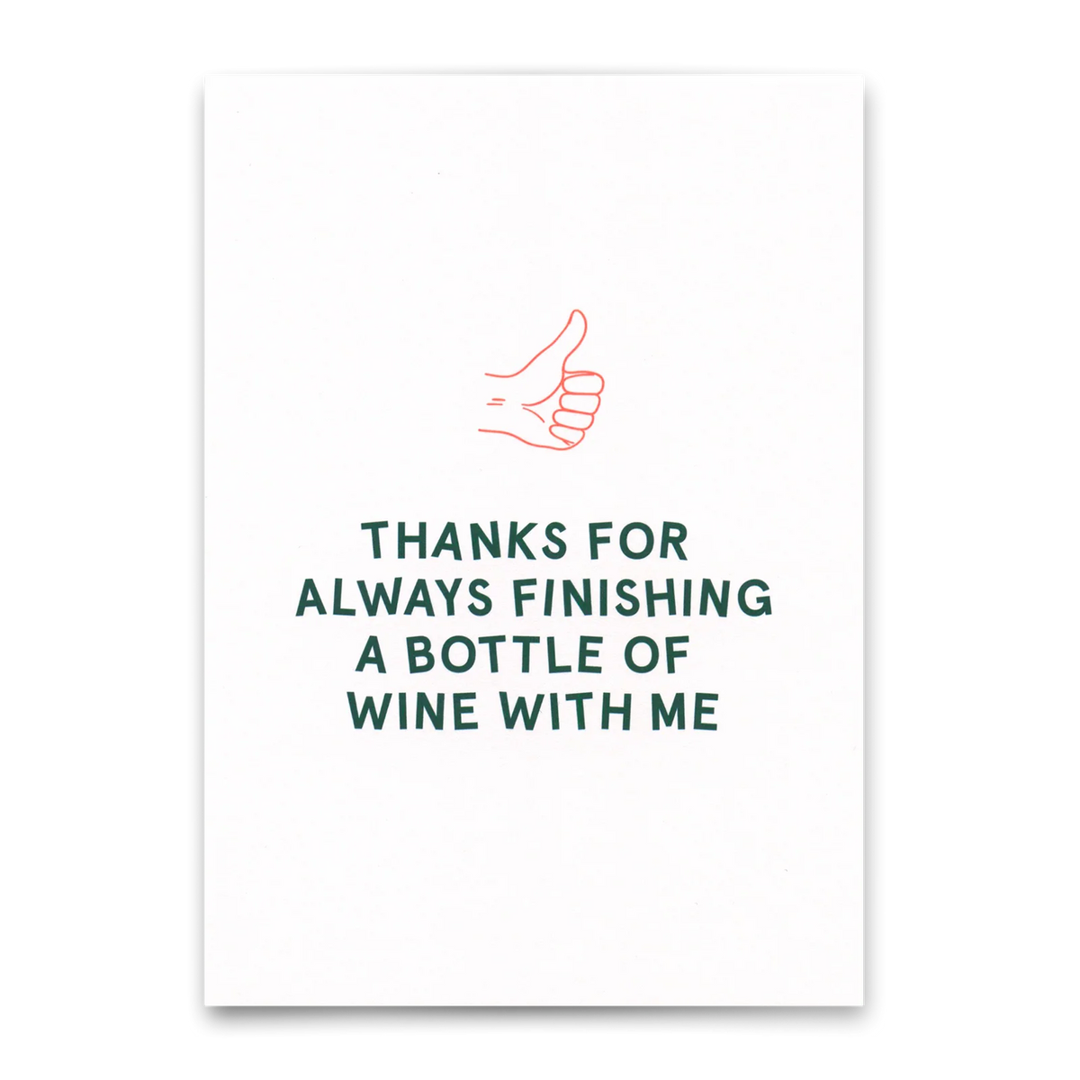 Postkarte | Finishing a bottle of wine