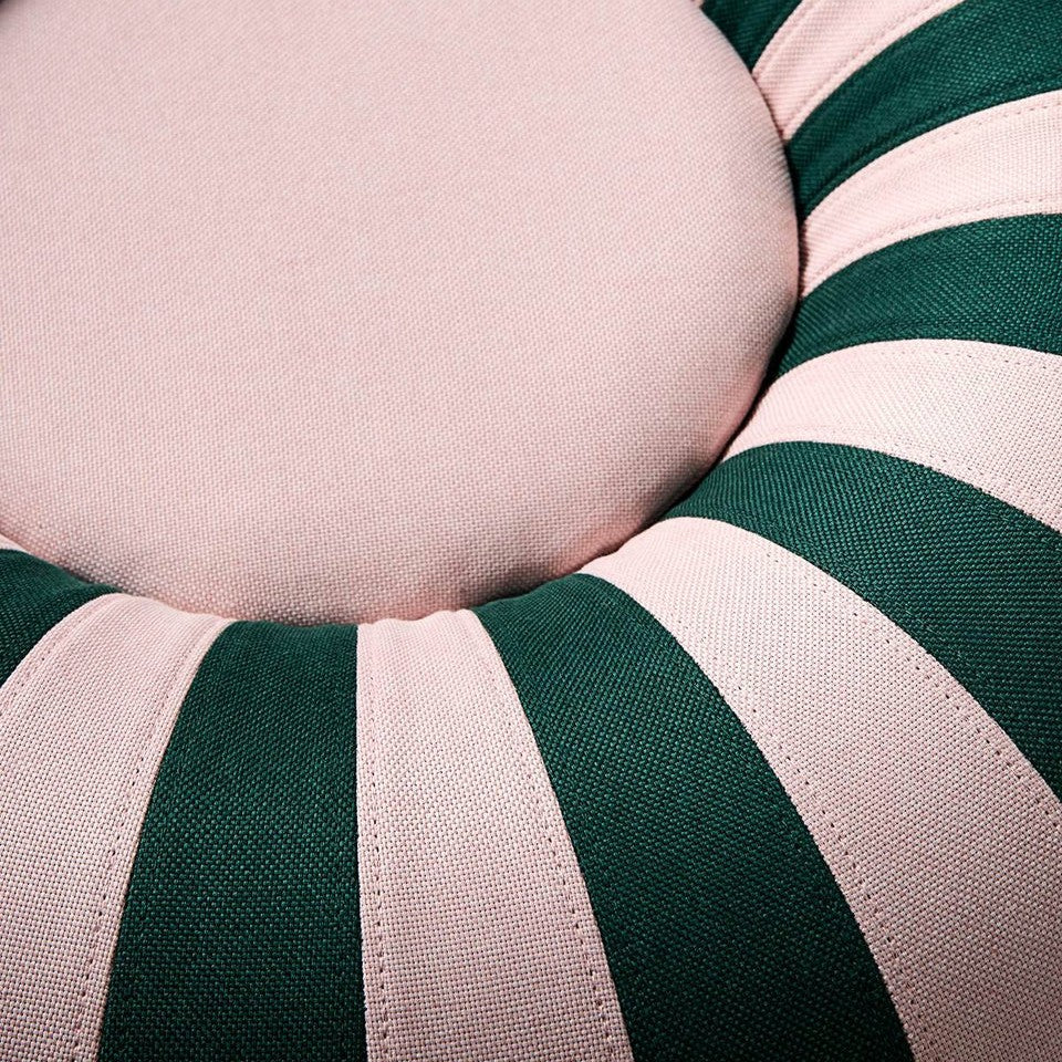 Pouf Float Klein | Dunkelgrün/Rosa