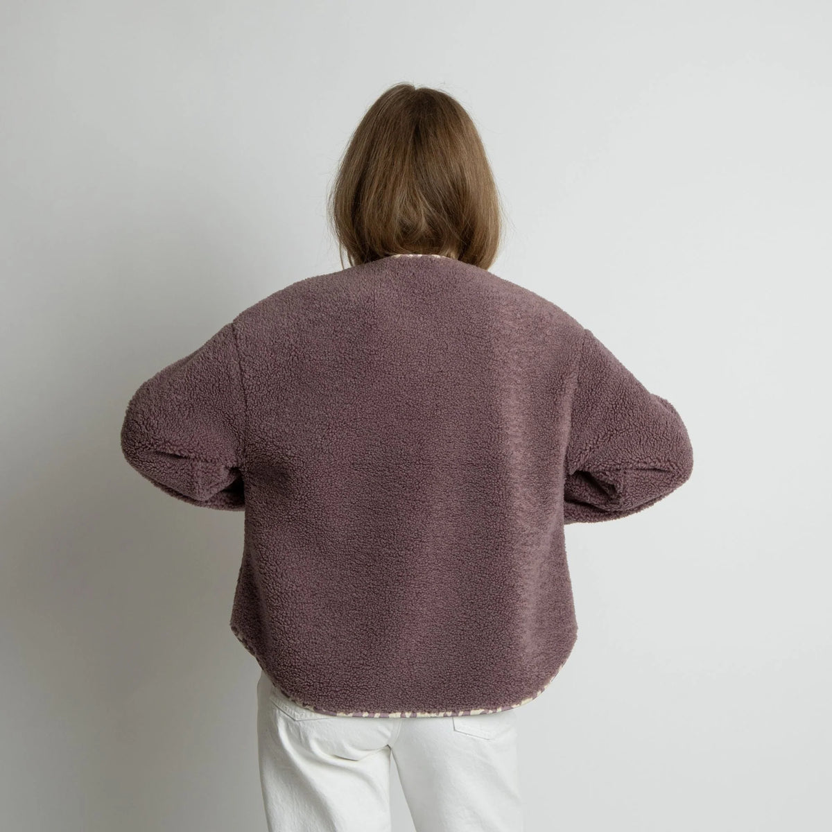 Teddy Fleece Jacke | Ash Plum
