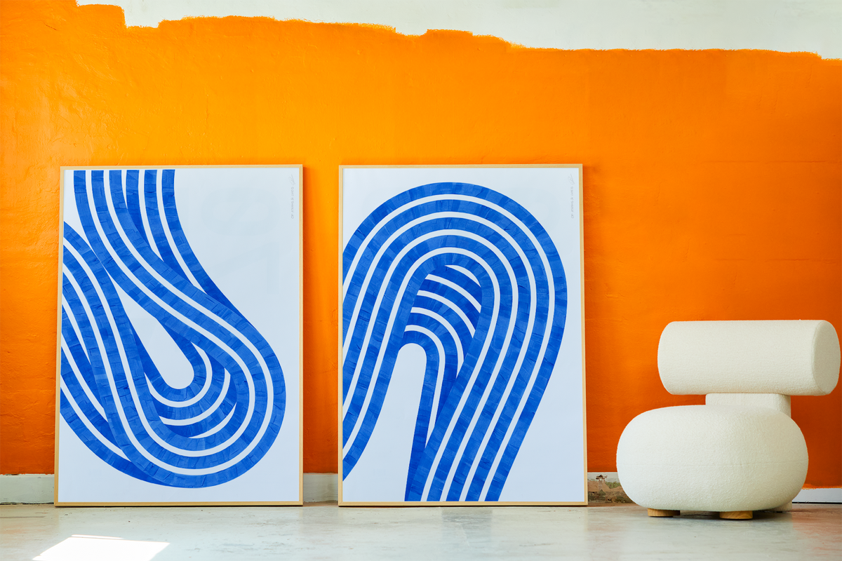 Print Poster | Entropy Blue 01 - 30x40cm