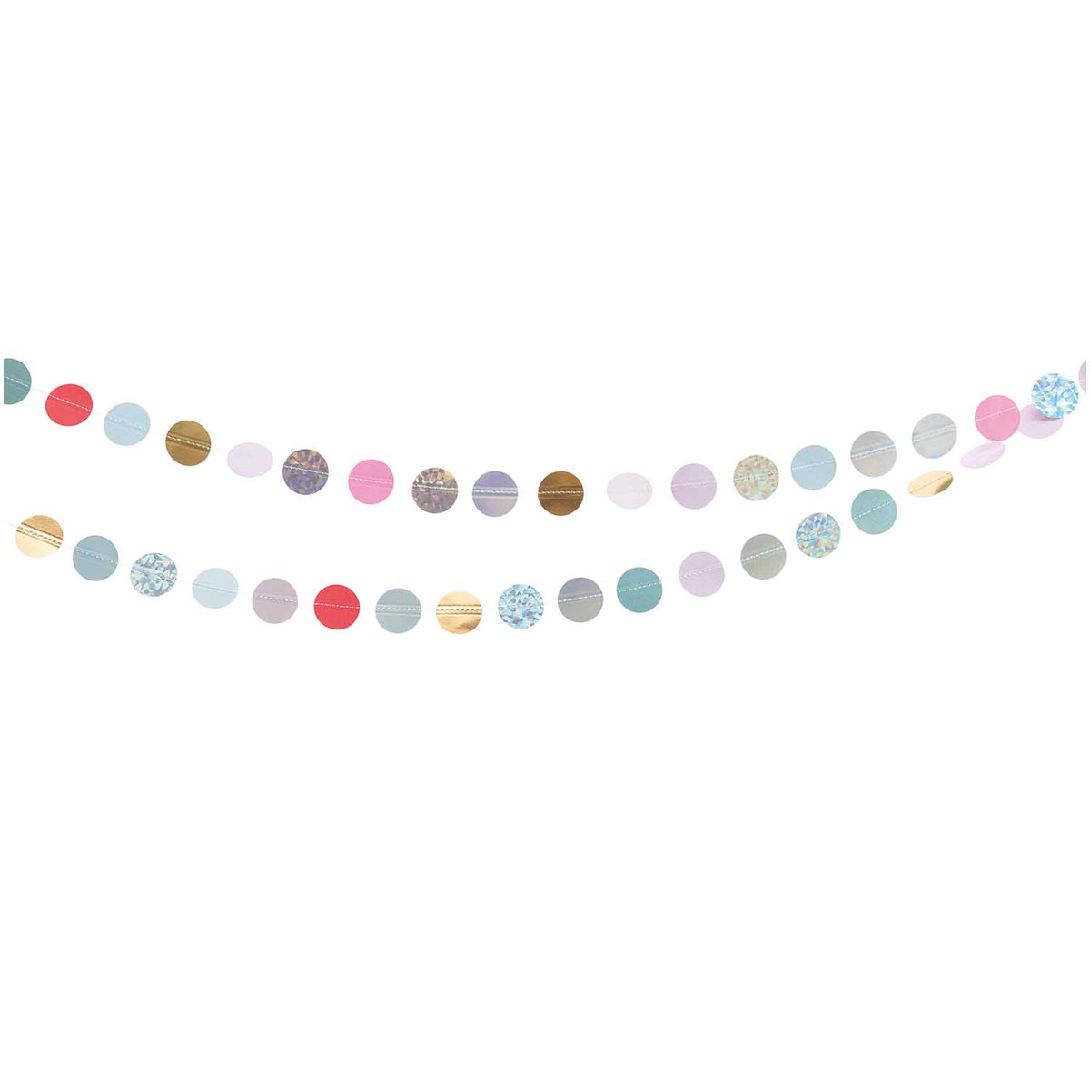 Girlande Pompon | Pink/Irisierend