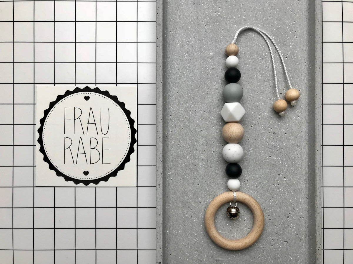 Babyschalen Anhänger - schwarz/grau